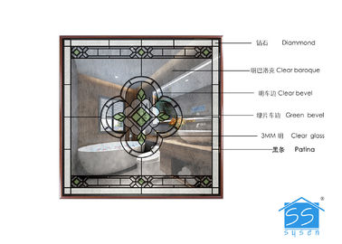 본 장식적인 목욕탕 창 유리 구렁 구조 현대 유일한 작풍